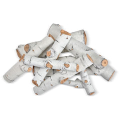 American Fire Glass Formation Creation Ceramic Sierra Birch Gas Fire Pit Logs, 9-Piece