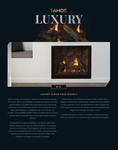 Empire 36" Tahoe Clean-Face Luxury Direct Vent Gas Fireplace with Log Set and Barrier