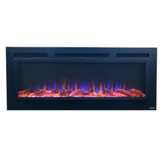 Touchstone 80047 60-Inch The Sideline Steel Mesh Screen Non Reflective Recessed Electric Fireplace
