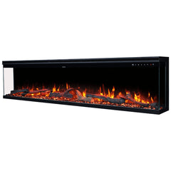 Touchstone 80051 72-Inch The Sideline Infinity Pro 3 Sided Recessed Smart Electric Fireplace