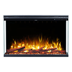 Touchstone 80066 84-Inch The Sideline Infinity Pro 3 Sided Recessed Smart Electric Fireplace