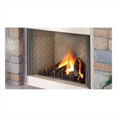 Superior 42-Inch VRE4342 Outdoor Vent-Free Gas Fireplace with White Refractory Panel and Log Set
