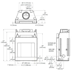 Superior 42-Inch WRE6042 30-Inch Tall Opening Outdoor Masonry Wood Burning Fireplace