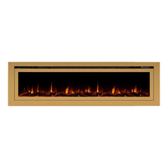 Touchstone 86278 72-Inch The Sideline Deluxe Gold Smart Electric Fireplace