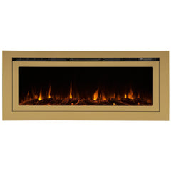 Touchstone 86276 60-Inch The Sideline Deluxe Gold Smart Electric Fireplace
