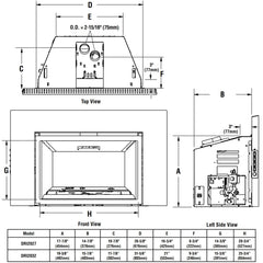 Superior 32-Inch DRI2032 Direct Vent Gas Fireplace Insert with Blower and Ceramic Fiber Log Set