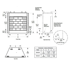 Superior 42-Inch VRE3242 Outdoor Vent-Free Gas Fireplace with White Refractory Panel and Log Set
