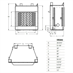 Superior 42-Inch VRE6042 Outdoor Masonry Vent-Free Firebox Only