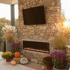 Touchstone 80049 60-Inch The Sideline Elite Recessed Smart Outdoor Weatherproof Electric Fireplace (No Heat