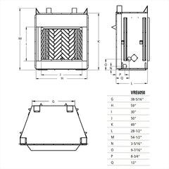 Superior 50-Inch VRE6050 Outdoor Masonry Vent-Free Firebox Only