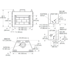 Superior 42-Inch WRE3042 Outdoor Wood Burning Fireplace with White Refractory Panel