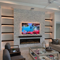 Touchstone 80050 80-Inch Sideline Elite Smart WiFi-Enabled Electric Fireplace (Alexa/Google Compatible)