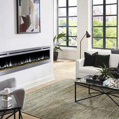 Touchstone 86279 72-Inch The Sideline Deluxe Stainless Steel Recessed Electric Fireplace