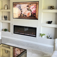 Touchstone 80055 57-Inch The Sideline Fury Slim-Depth Recessed Smart Electric Fireplace
