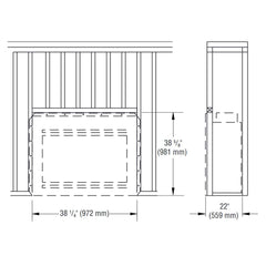 Superior WCT2000 Traditional Louvered Wood Burning Fireplace with White Stacked Panel