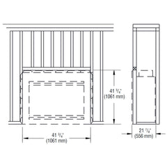 Superior WRT3000 Traditional Radiant Wood Burning Fireplace with White Stacked Panel