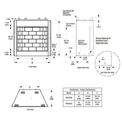 Superior 42-Inch VRE4342 Outdoor Vent-Free Gas Fireplace with White Refractory Panel and Log Set