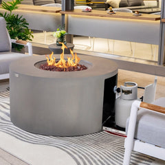 Elementi Plus OFG311 43-Inch Pacaya Concrete Fire Table with Hidden Propane Tank