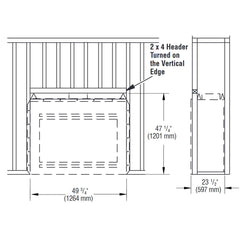 Superior 42-Inch WRE3042 Outdoor Wood Burning Fireplace with White Refractory Panel