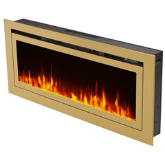 Touchstone 86276 60-Inch The Sideline Deluxe Gold Smart Electric Fireplace