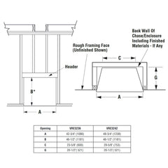Superior 42-Inch VRE3242 Outdoor Vent-Free Gas Fireplace with White Refractory Panel and Log Set