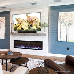 Touchstone 80050 80-Inch Sideline Elite Smart WiFi-Enabled Electric Fireplace (Alexa/Google Compatible)