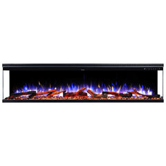 Touchstone 80051 72-Inch The Sideline Infinity Pro 3 Sided Recessed Smart Electric Fireplace