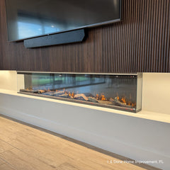 Touchstone 80051 72-Inch The Sideline Infinity Pro 3 Sided Recessed Smart Electric Fireplace