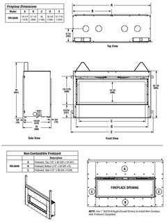 Superior 48-Inch VRL6048 Linear Electronic Ignition Vent-Free Gas Fireplace with Remote and Crushed Glass Media