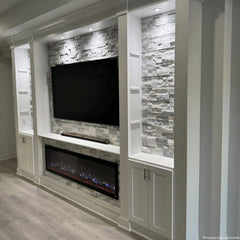 Touchstone 80056 65-Inch The Sideline Fury Slim-Depth Recessed Smart Electric Fireplace