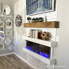Touchstone 80033 50-Inch White Chesmont Wall Mounted 3-Sided Electric Fireplace