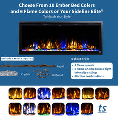 Touchstone 80068  42-Inch Sideline Elite Recessed Smart Electric Fireplace