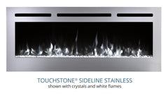 Touchstone 86277 60-Inch The Sideline Deluxe Stainless Steel Recessed Electric Fireplace
