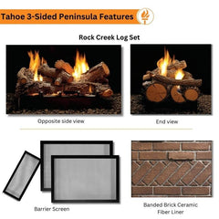 Empire 24" Elite Radiant Vented Burner with Gas Logs Sets