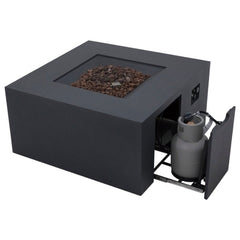 Elementi Plus OFG310 43-Inch Rocky Concrete Fire Table with Hidden Propane Tank