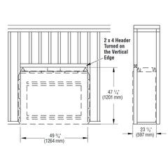 Superior WCT3000 Traditional Louvered Wood Burning Fireplace with White Stacked Panel