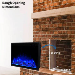 Touchstone 80072 33-Inch Fireplug Pro Smart Electric Fireplace Insert with Fire Crackle Sound