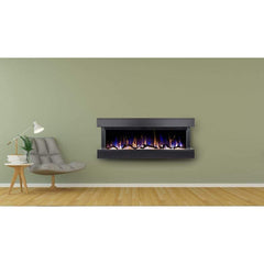 Touchstone 80034 50-Inch Black Chesmont Wall Mounted 3-Sided Electric Fireplace