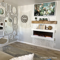 Touchstone 80033 50-Inch White Chesmont Wall Mounted 3-Sided Electric Fireplace