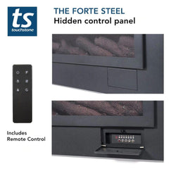 Touchstone 80048 40-Inch Forte Steel Mesh Screen Non Reflective Recessed Electric Fireplace