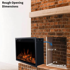 Touchstone 80070 24-Inch Fireplug Pro Smart Electric Fireplace Insert with Fire Crackle Sound