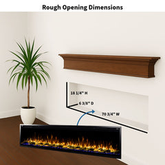 Touchstone 80059 72-Inch The Sideline Elite Pro Smart Electric Fireplace