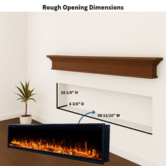 Touchstone 80063 100-Inch The Sideline Elite Pro Smart Electric Fireplace