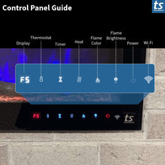 Touchstone 80053 46-Inch The Sideline Fury Slim-Depth Recessed Smart Electric Fireplace