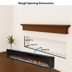 Touchstone 80050 80-Inch Sideline Elite Smart WiFi-Enabled Electric Fireplace (Alexa/Google Compatible)