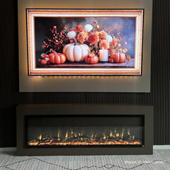 Touchstone 80049 60-Inch The Sideline Elite Recessed Smart Outdoor Weatherproof Electric Fireplace (No Heat
