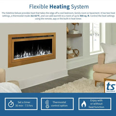 Touchstone 86275 50-Inch The Sideline Deluxe Gold Smart Electric Fireplace