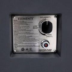 Elementi Plus OFG310 43-Inch Rocky Concrete Fire Table with Hidden Propane Tank