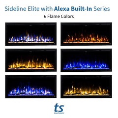 Touchstone 80069 50-Inch  Sideline Elite Smart WiFi-Enabled Electric Fireplace w/Alexa Built-in