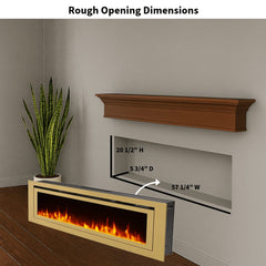 Touchstone 86276 60-Inch The Sideline Deluxe Gold Smart Electric Fireplace